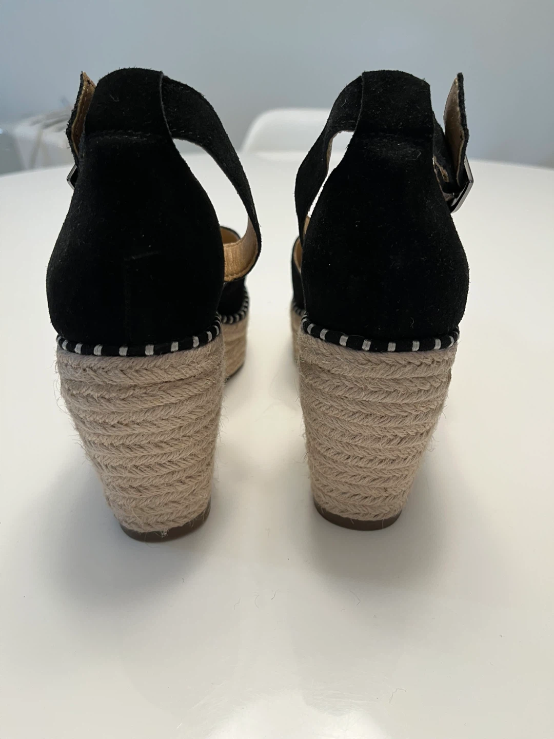 Crown Vintage Black Suede Espadrille Wedge Sandals - photo 3
