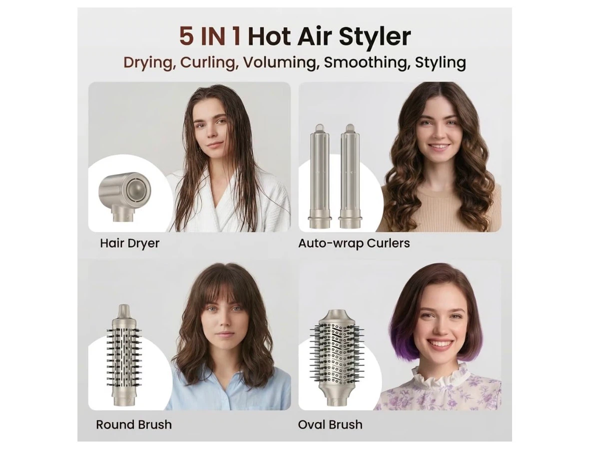 MESCOMB 5-in-1 Hot Air Styler - Platinum Champagne - photo 2