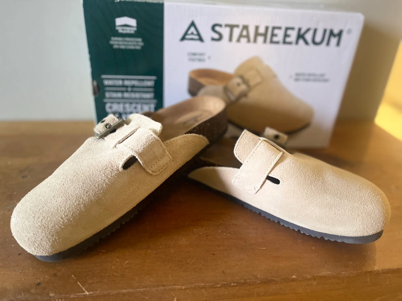 Staheekum Women's Crescent Slip-On Clogs Size 6 Tan - photo 3