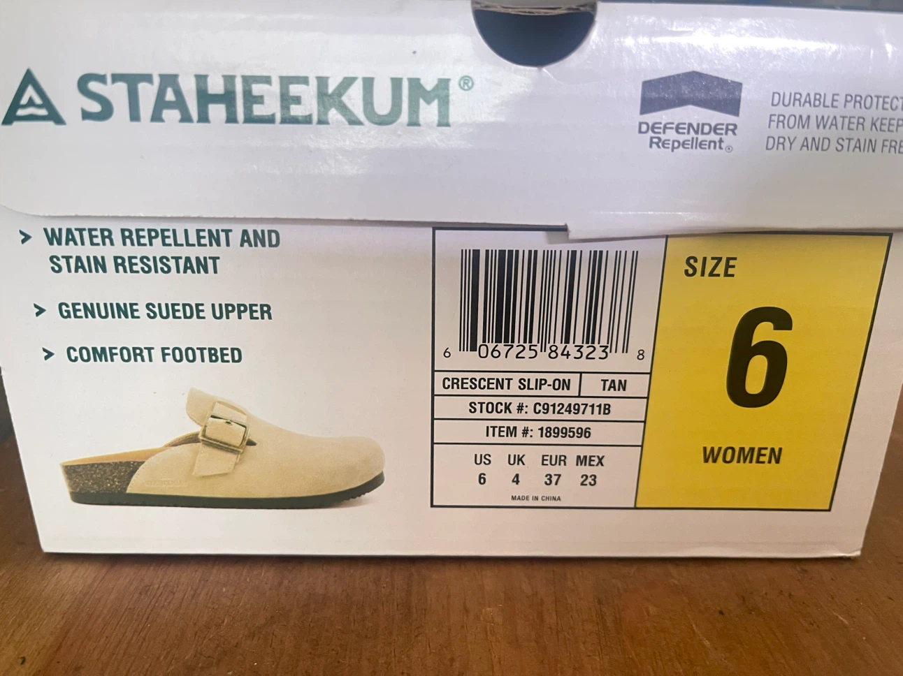 Staheekum Women's Crescent Slip-On Clogs Size 6 Tan - photo 5