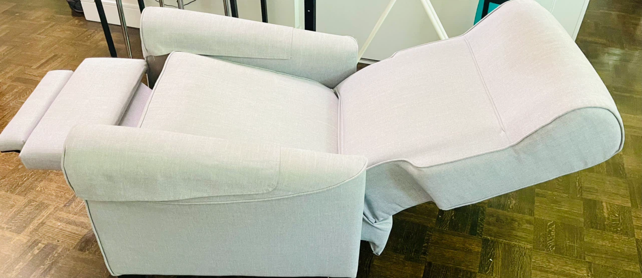 Light Grey Recliner Reading Chair - photo 3