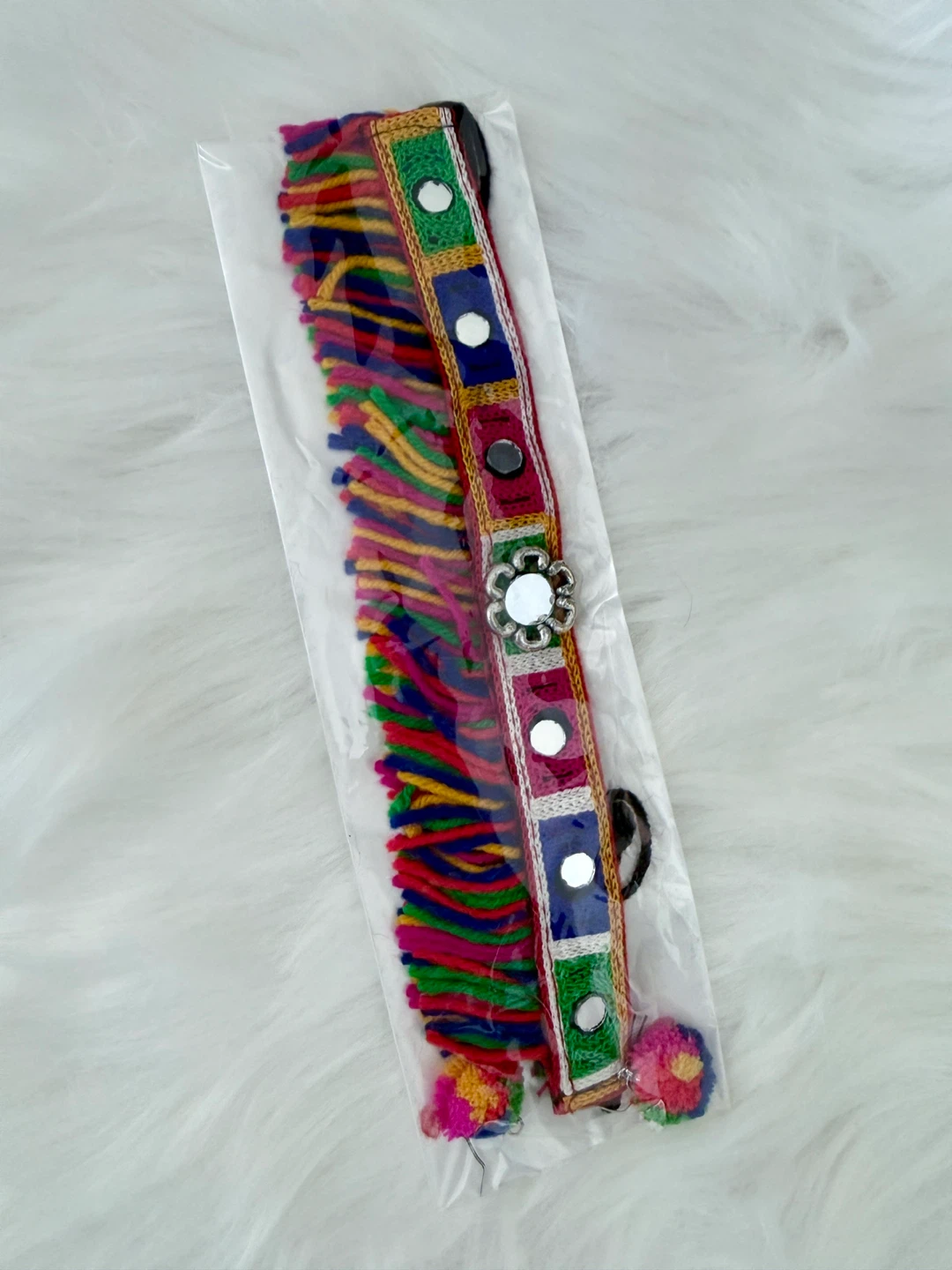 Embroidered Fabric Choker & Earrings