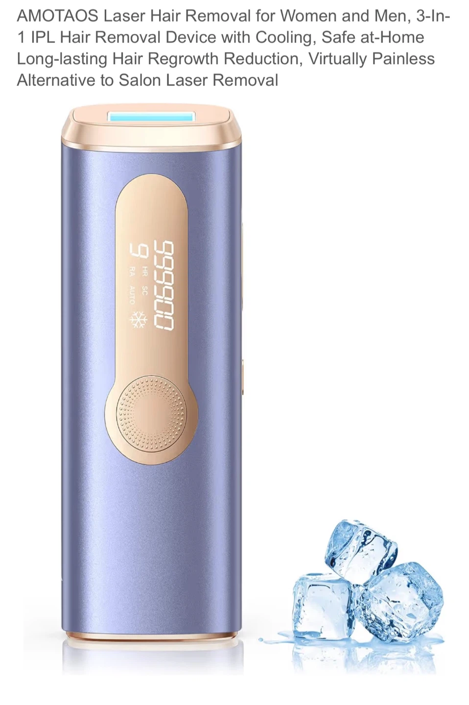 AMOTAOS IPL Laser Hair Removal Device 3-In-1
