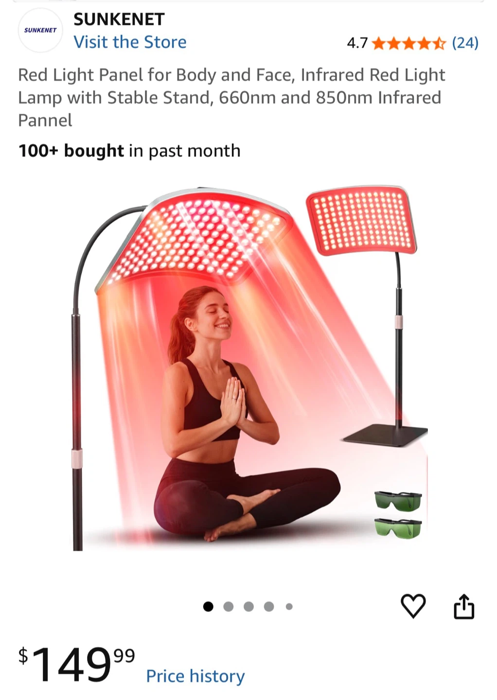SUNKENET Red Light Therapy Panel