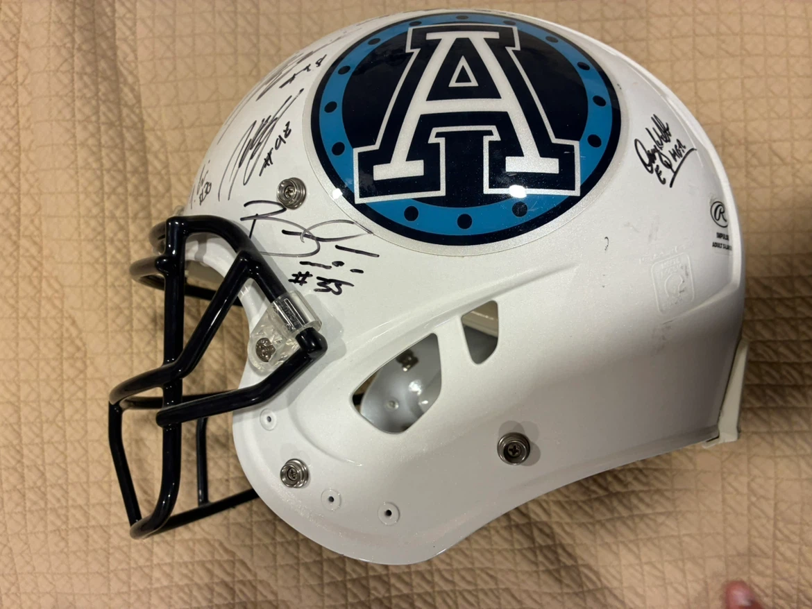 Autographed Toronto Argonauts Football Helmet