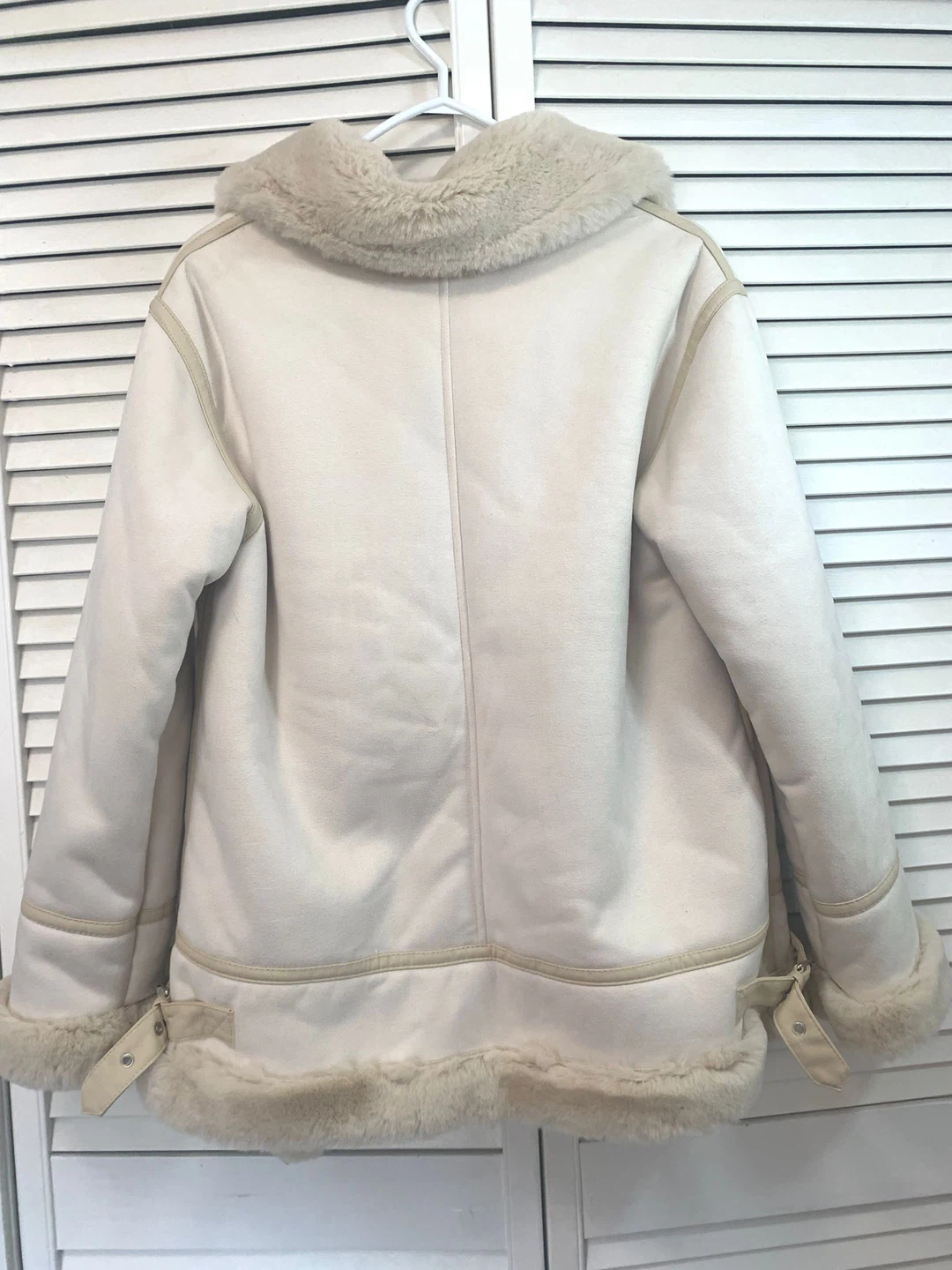 Zara Cream Shearling Lined Jacket (Retails for $139) - photo 4