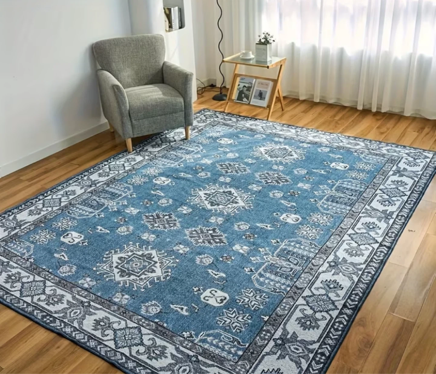 Blue Medallion Area Rug