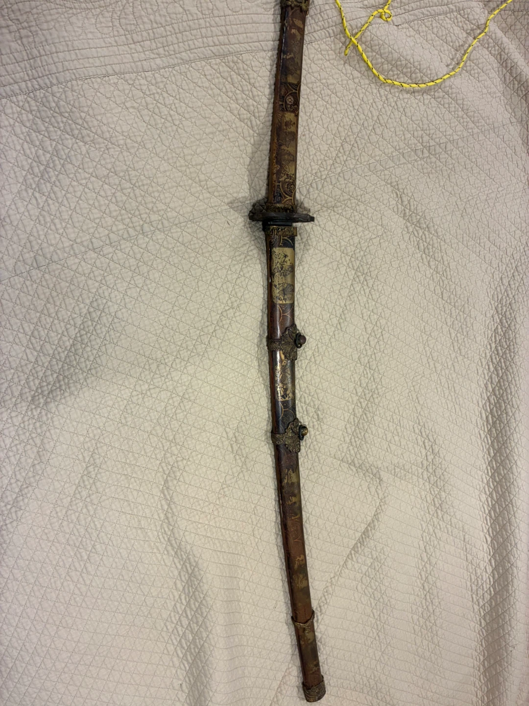 Antique Japanese Katana Sword with Scabbard - photo 2