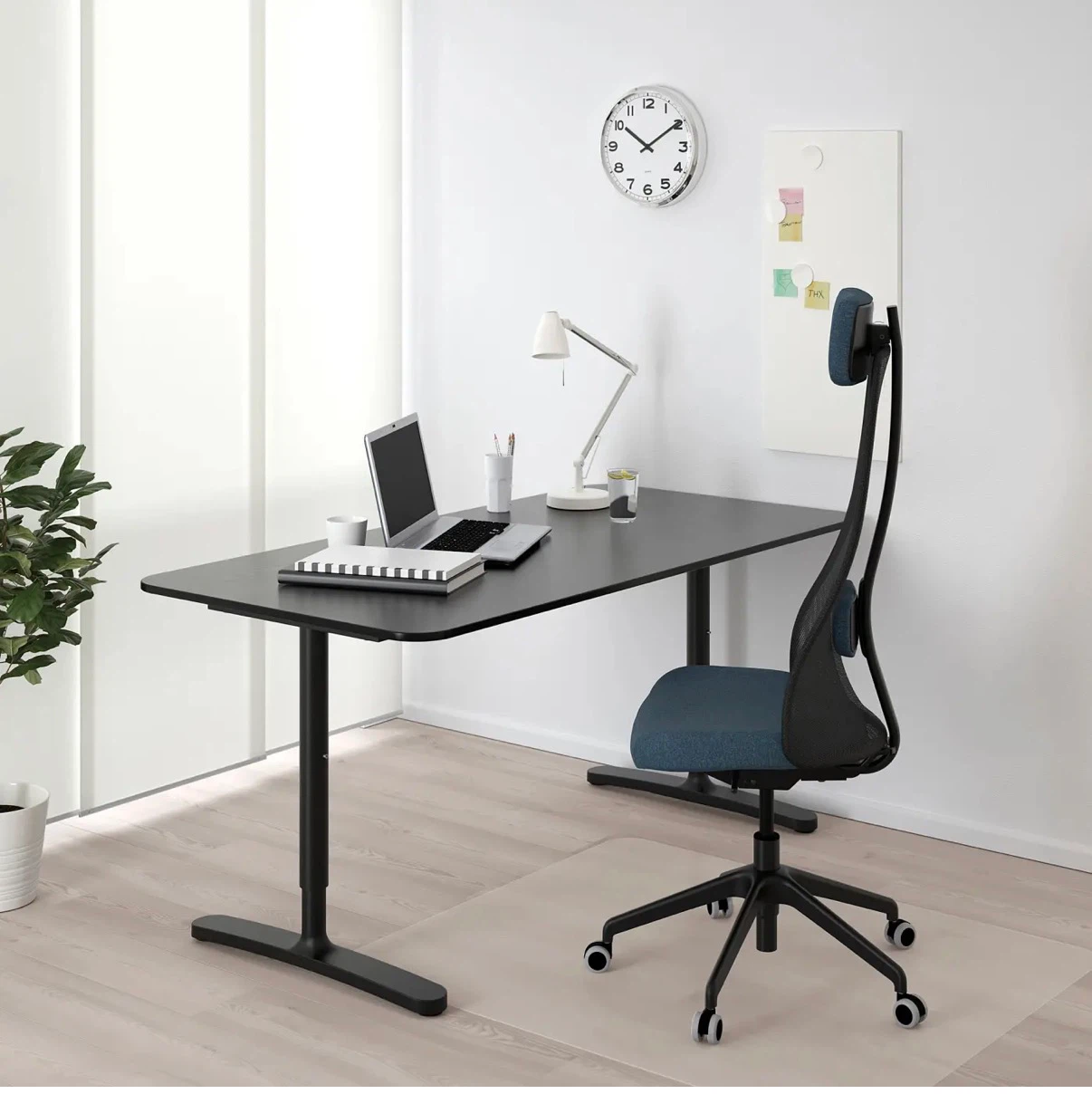 IKEA BEKANT Black Office Desk 160×80 cm