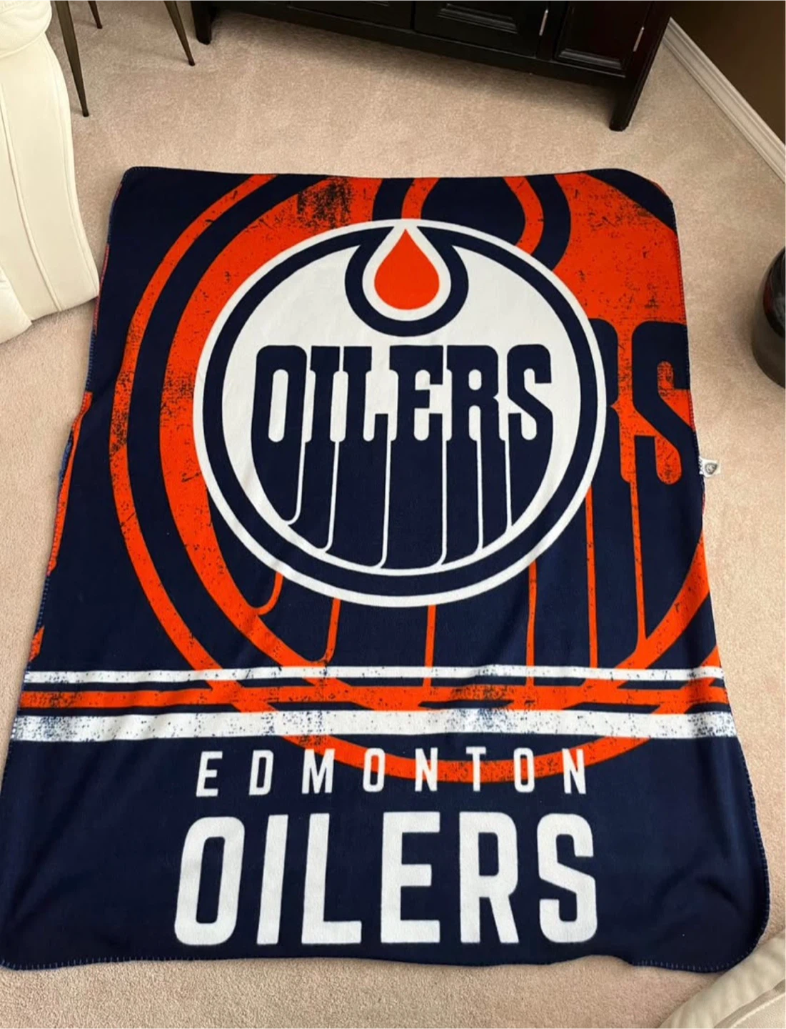 Edmonton Oilers Fleece Throw Blanket