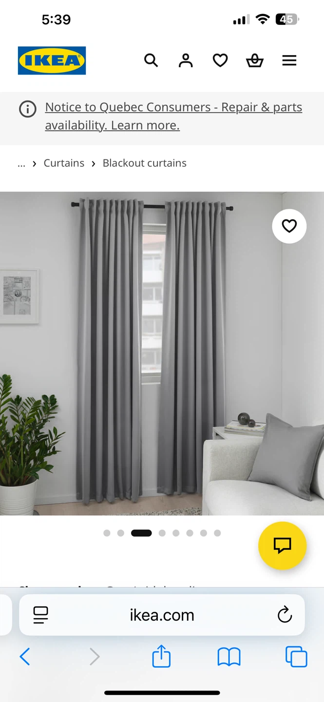 IKEA blackout curtains