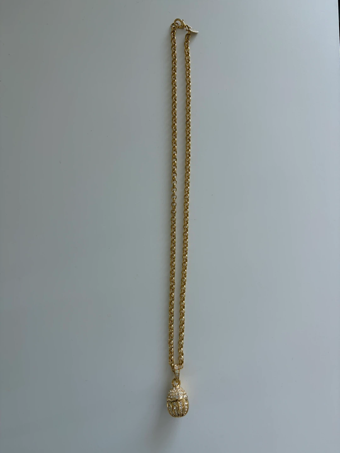 Jackie Orr Gold-Tone Crystal Pavé Egg Pendant Necklace 22" - photo 2