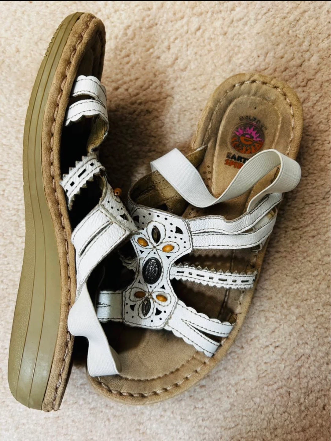 Earth Spirit White leather Sandals - photo 2