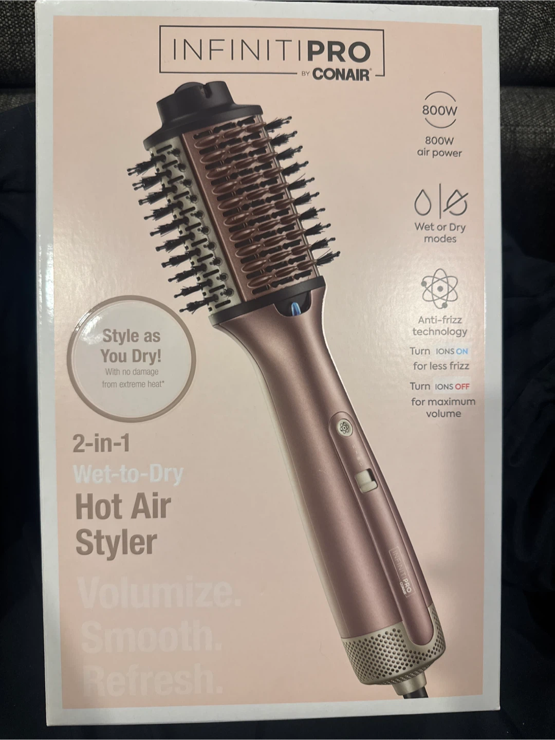 INFINITIPRO by Conair 2-in-1 Wet-to-Dry Hot Air Styler