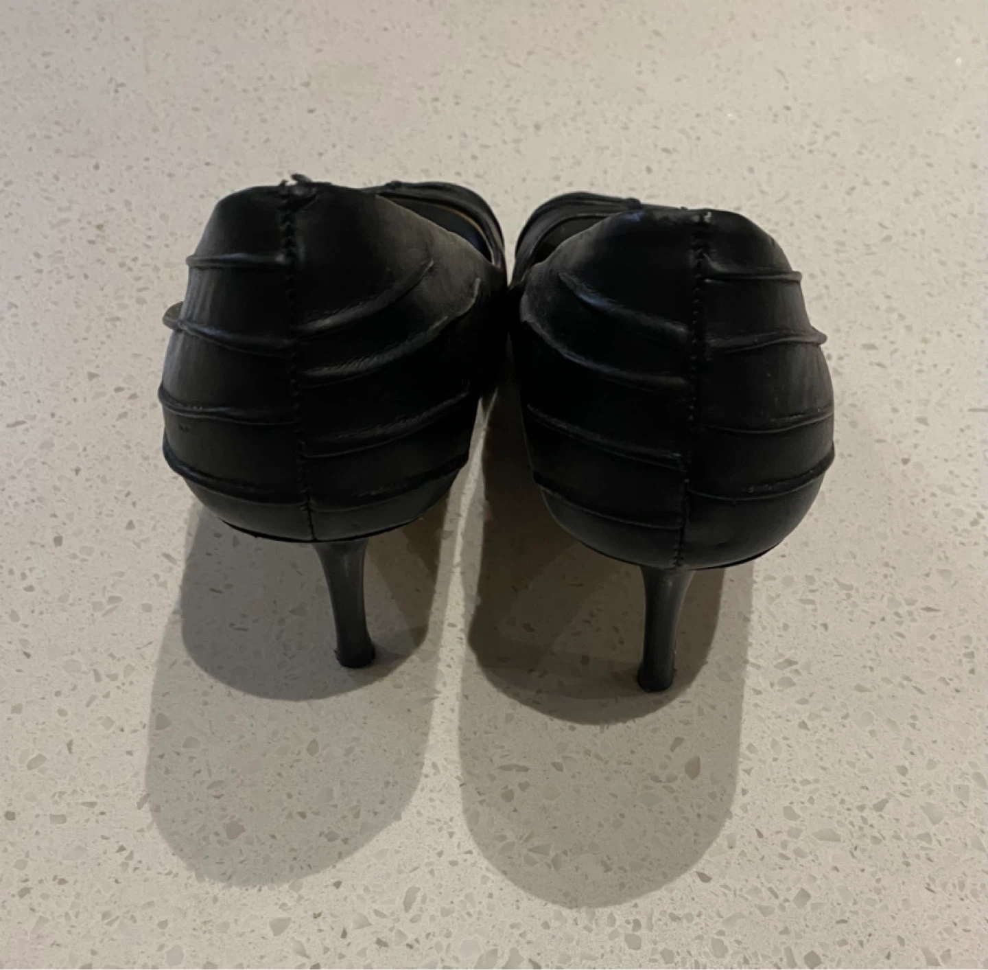Ellen Tracy Black Peep-Toe Heels - 7.5 - photo 2