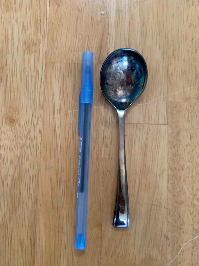 Silver-plated serving spoon