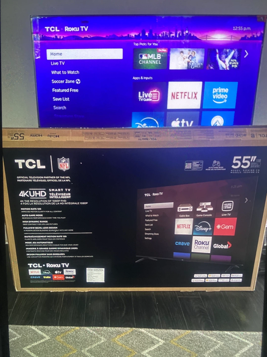 TCL 55" 4K UHD Roku Smart TV