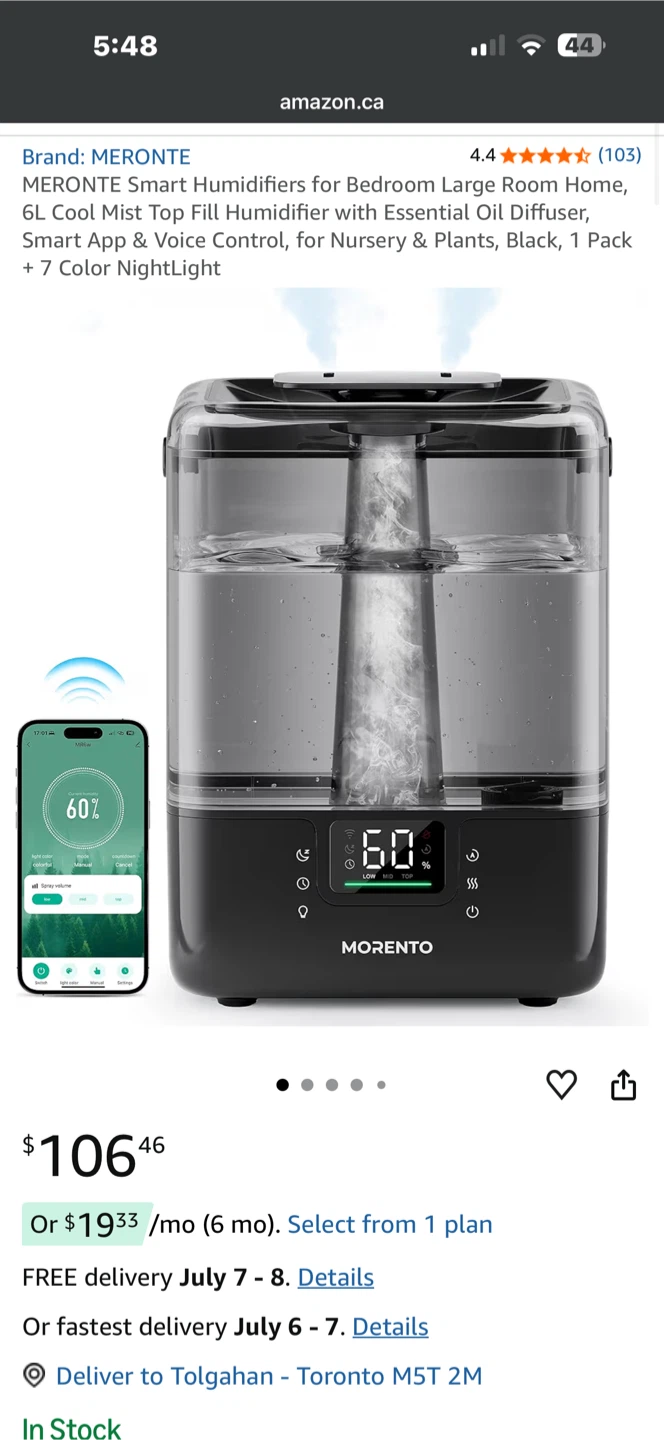MORENTE Smart Humidifier with Essential Oil Diffuser - photo 2