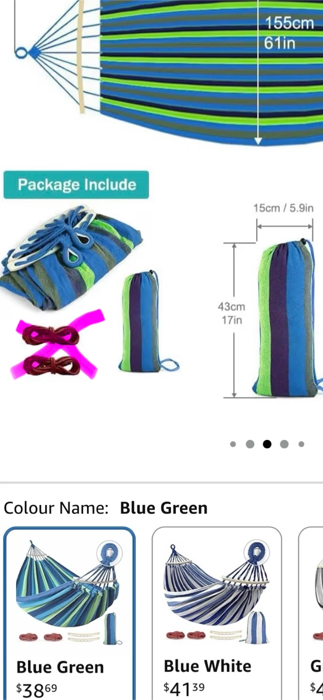 MOSFIATA Hammock Blue Green - photo 2
