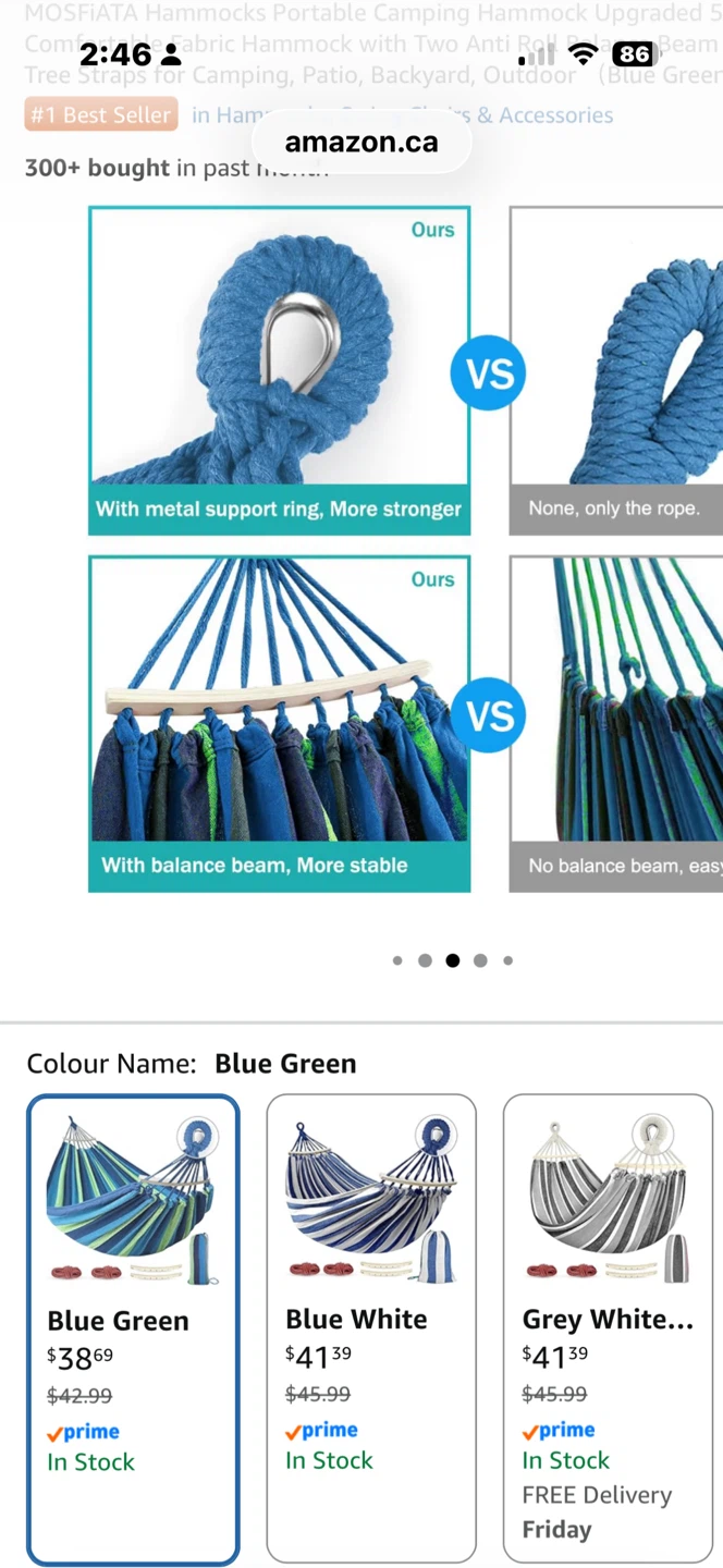 MOSFIATA Hammock Blue Green - photo 3