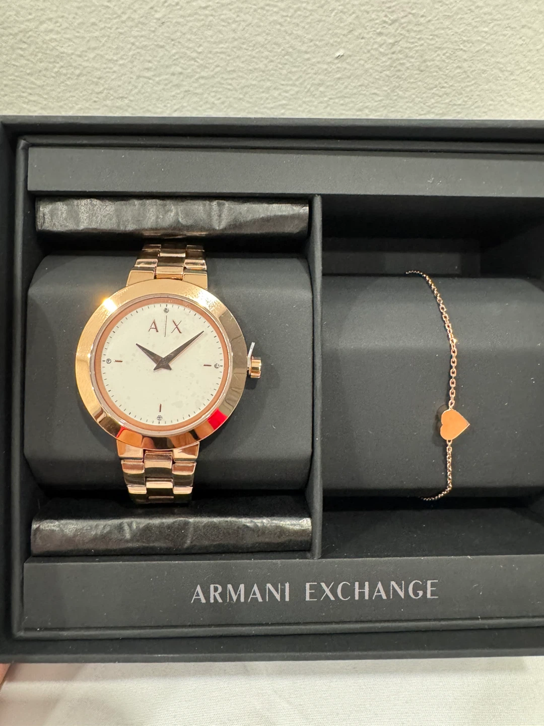 Armani Exchange Rose Gold Watch and Bracelet Set - photo 2