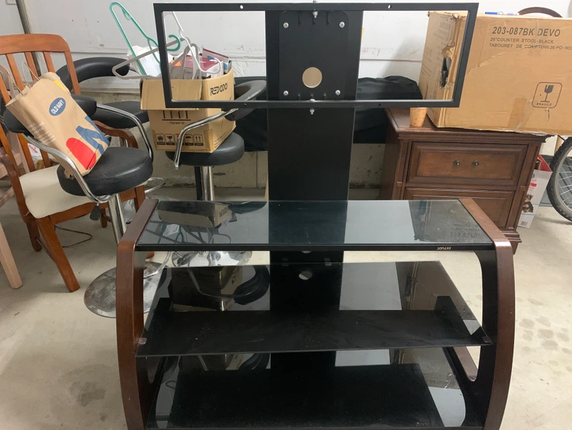 Glass and Wood TV Stand with Mount could d - photo 4
