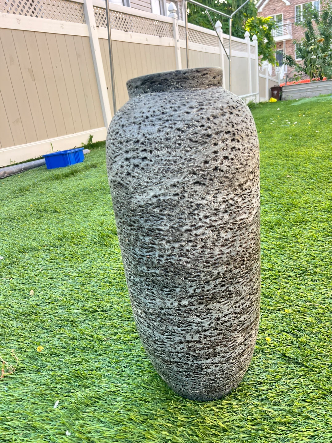Large Textured Ceramic Vase