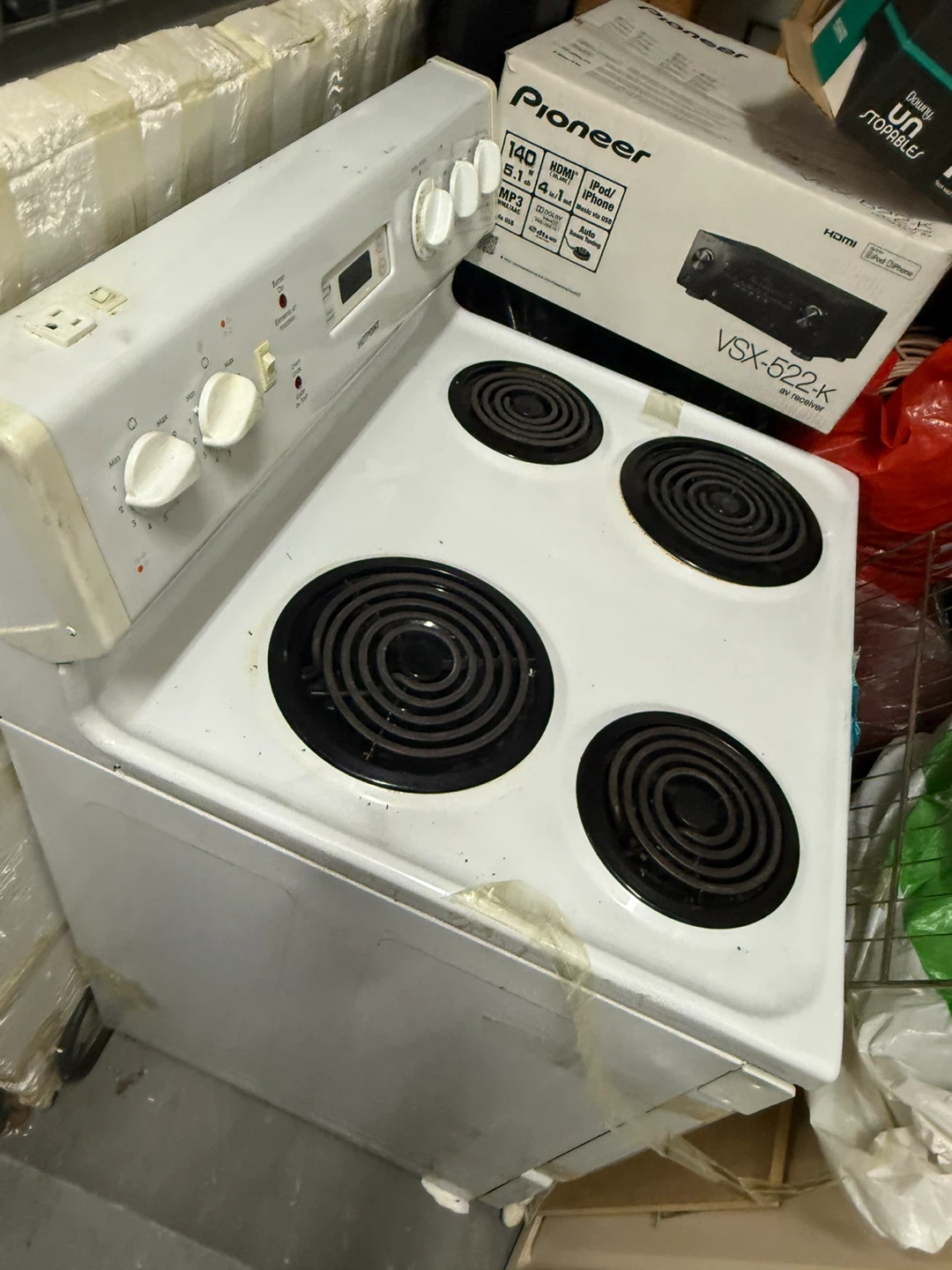White Electric Stove