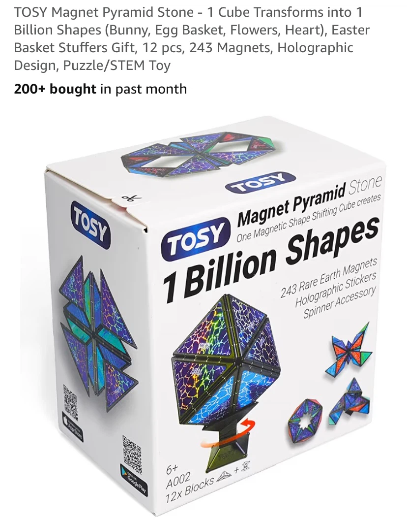 New TOSY Magnet Pyramid Stone 1 Billion Shapes