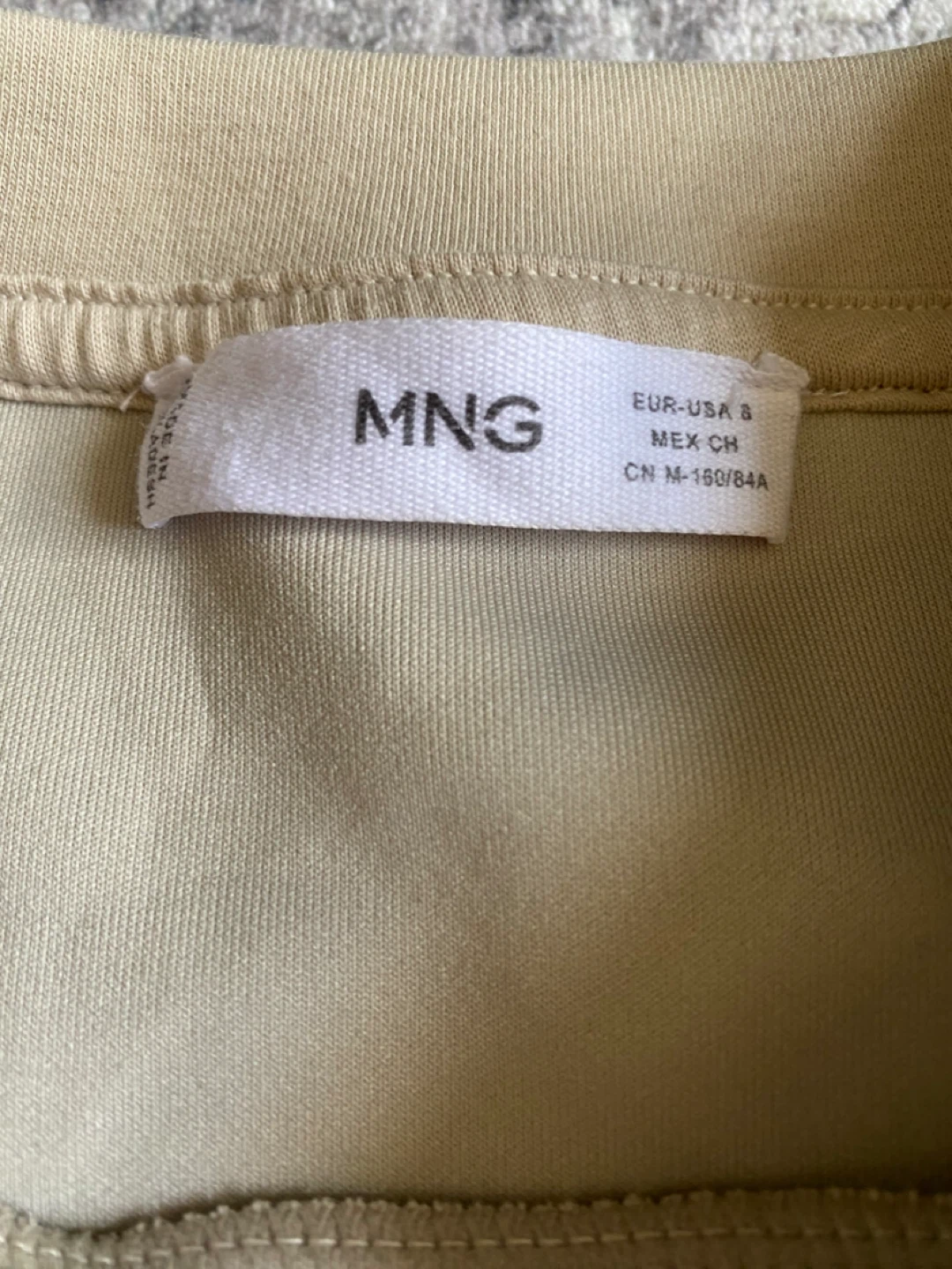 MNG Beige Quilted Pocket Sweatshirt Size S - photo 5