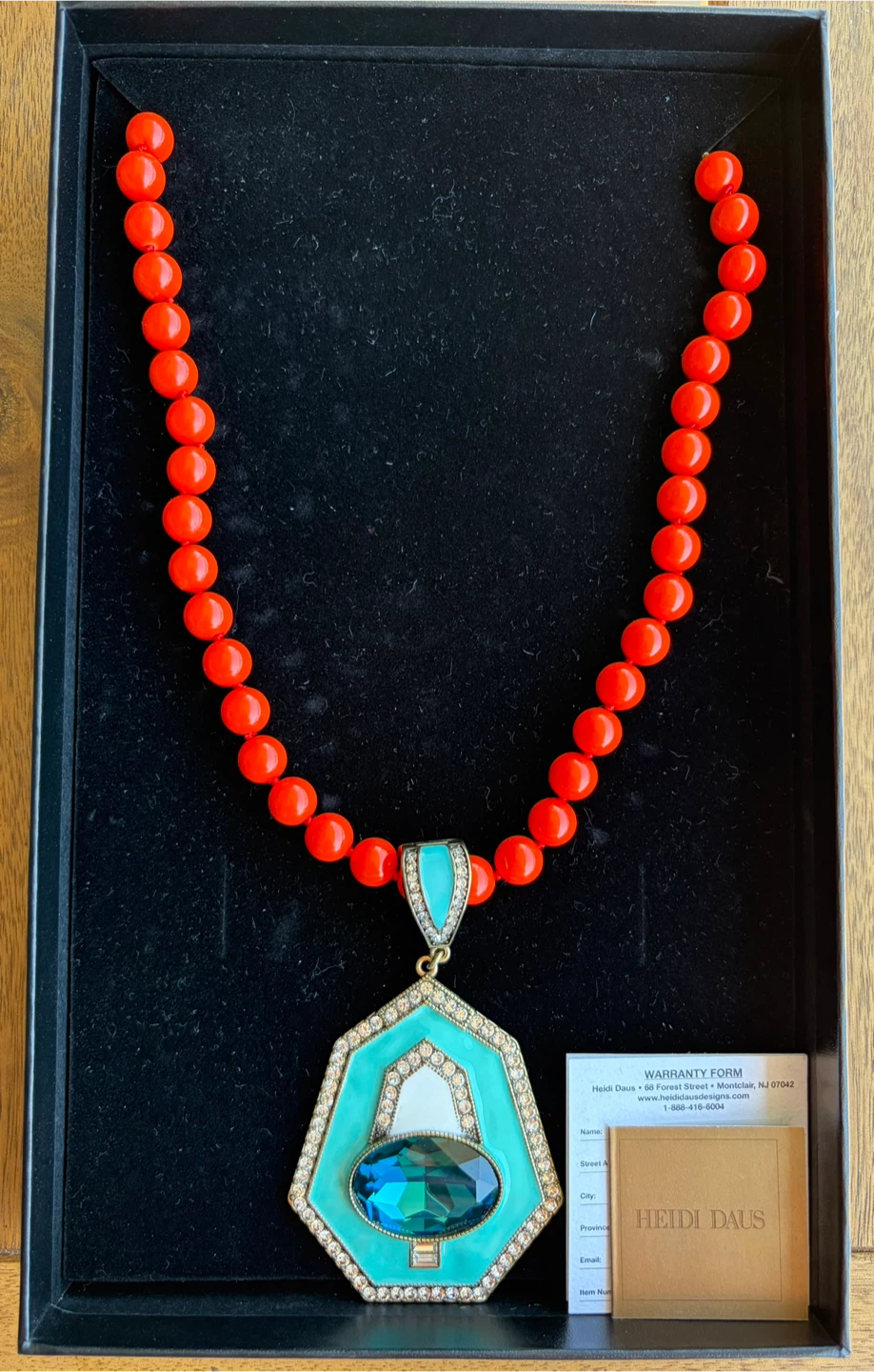 Heidi Daus Well Connected Beaded Pendant Necklace With Box