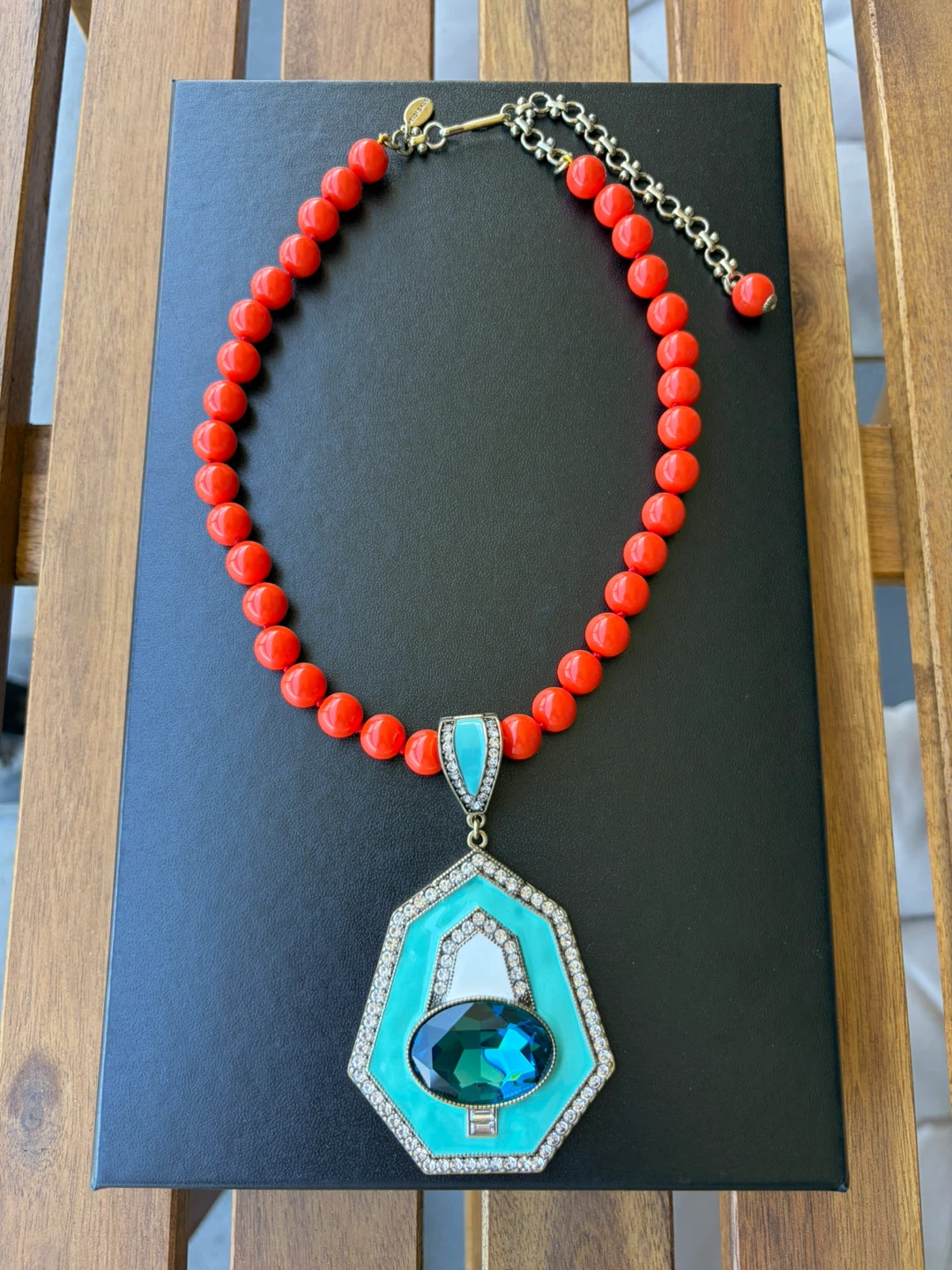 Heidi Daus Well Connected Beaded Pendant Necklace With Box - photo 2