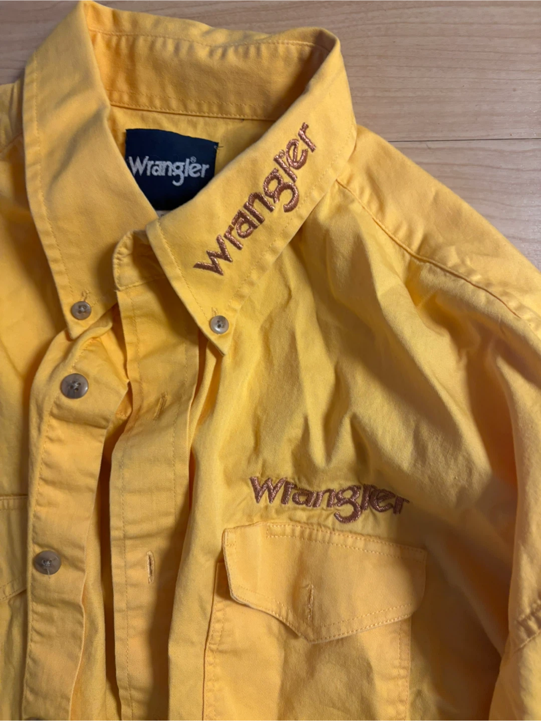 Stampede Wrangler Yellow Long Sleeve Button-Up Shirt XL/XG/TG - photo 3