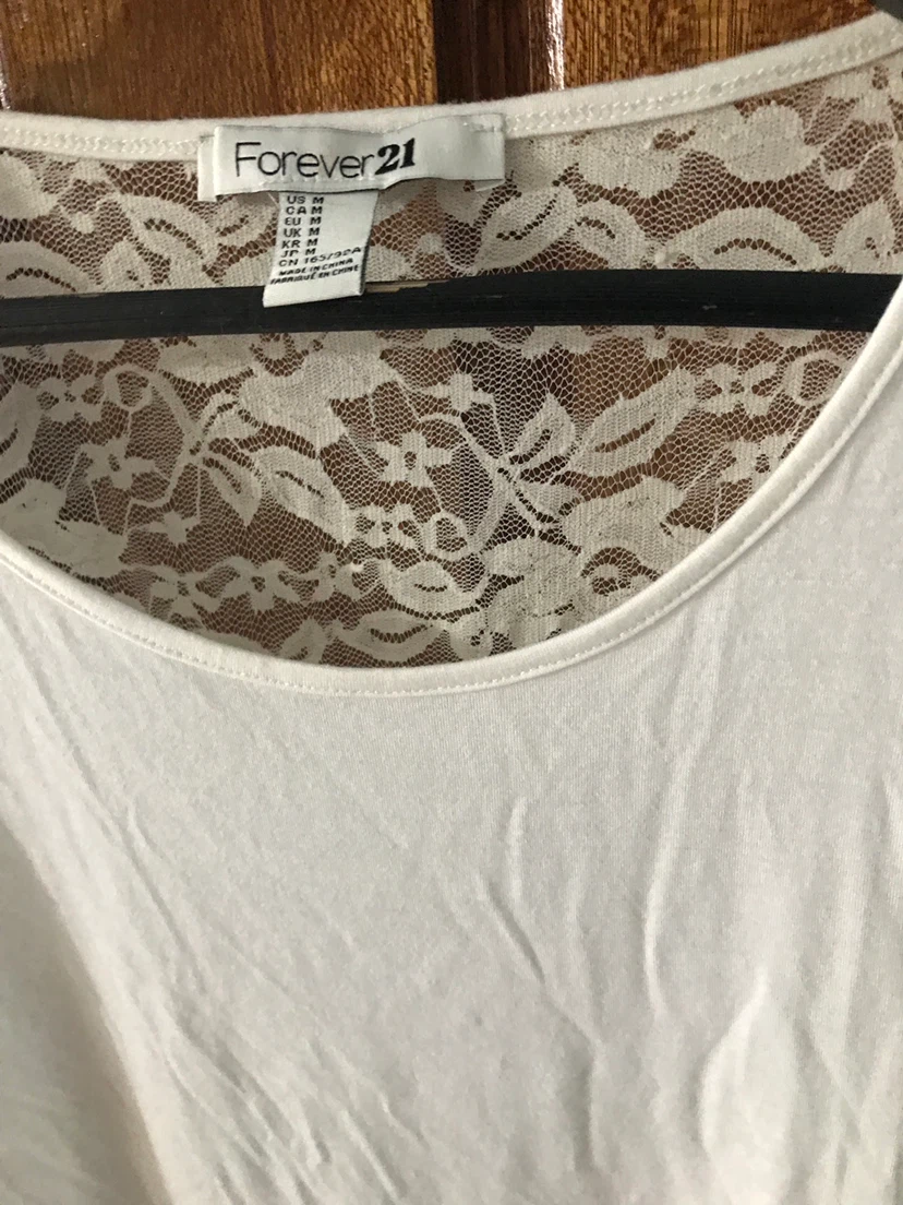 Forever 21 White Lace Long Sleeve Top - photo 3