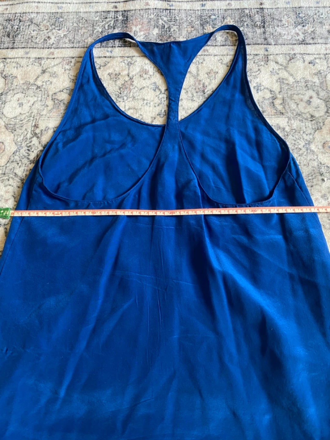 Wilfred Blue 100% Silk Racerback Tank Top - photo 4