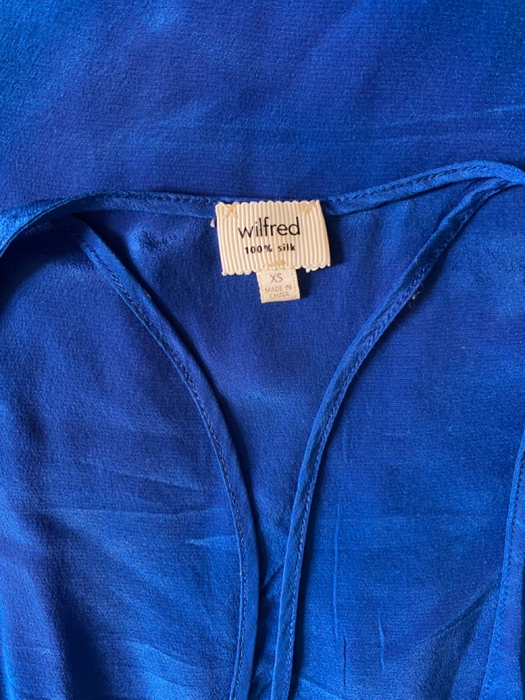 Wilfred Blue 100% Silk Racerback Tank Top - photo 5
