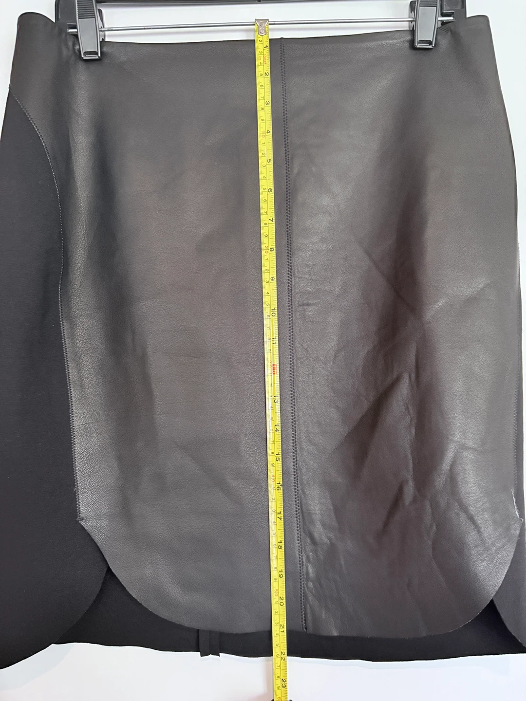 Elite Tahari Black Leather Panel Skirt - photo 5