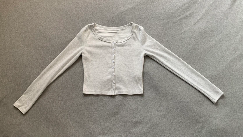 MUSERA Long Sleeve Button-Up Top - Size Small