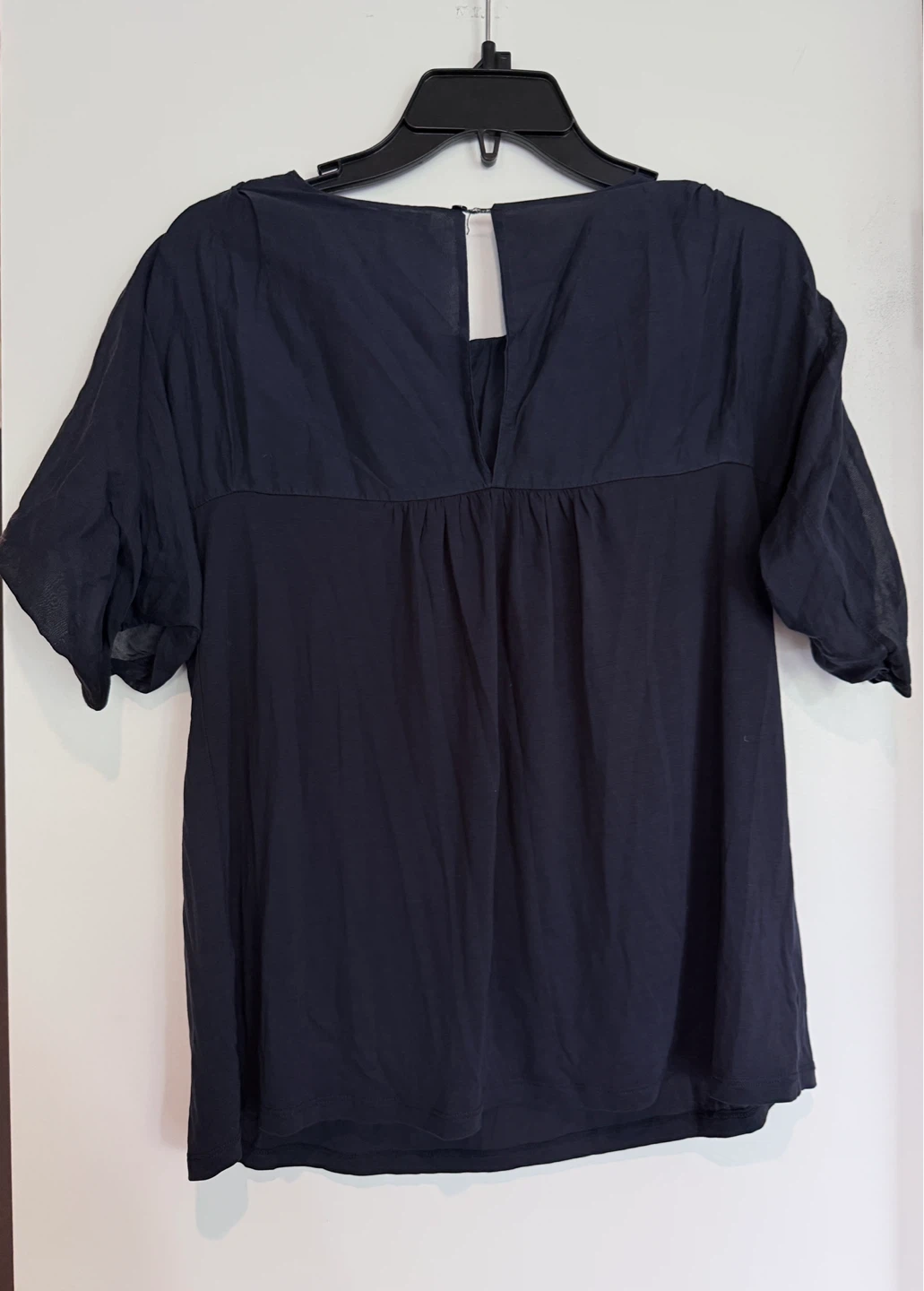 SPORTMAX CODE Navy Ruffled Top - photo 4