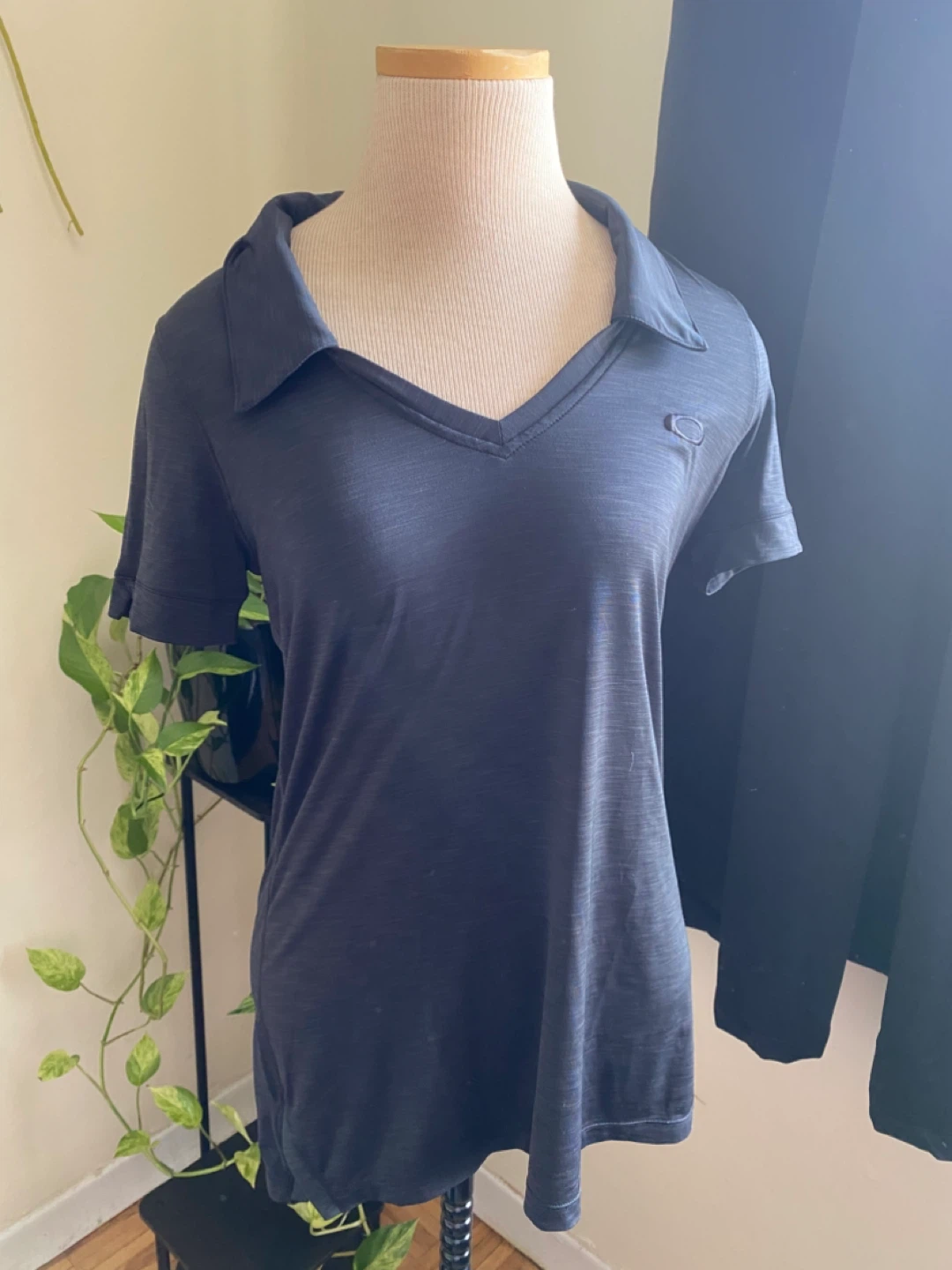 Oakley Black V-Neck Polo Shirt