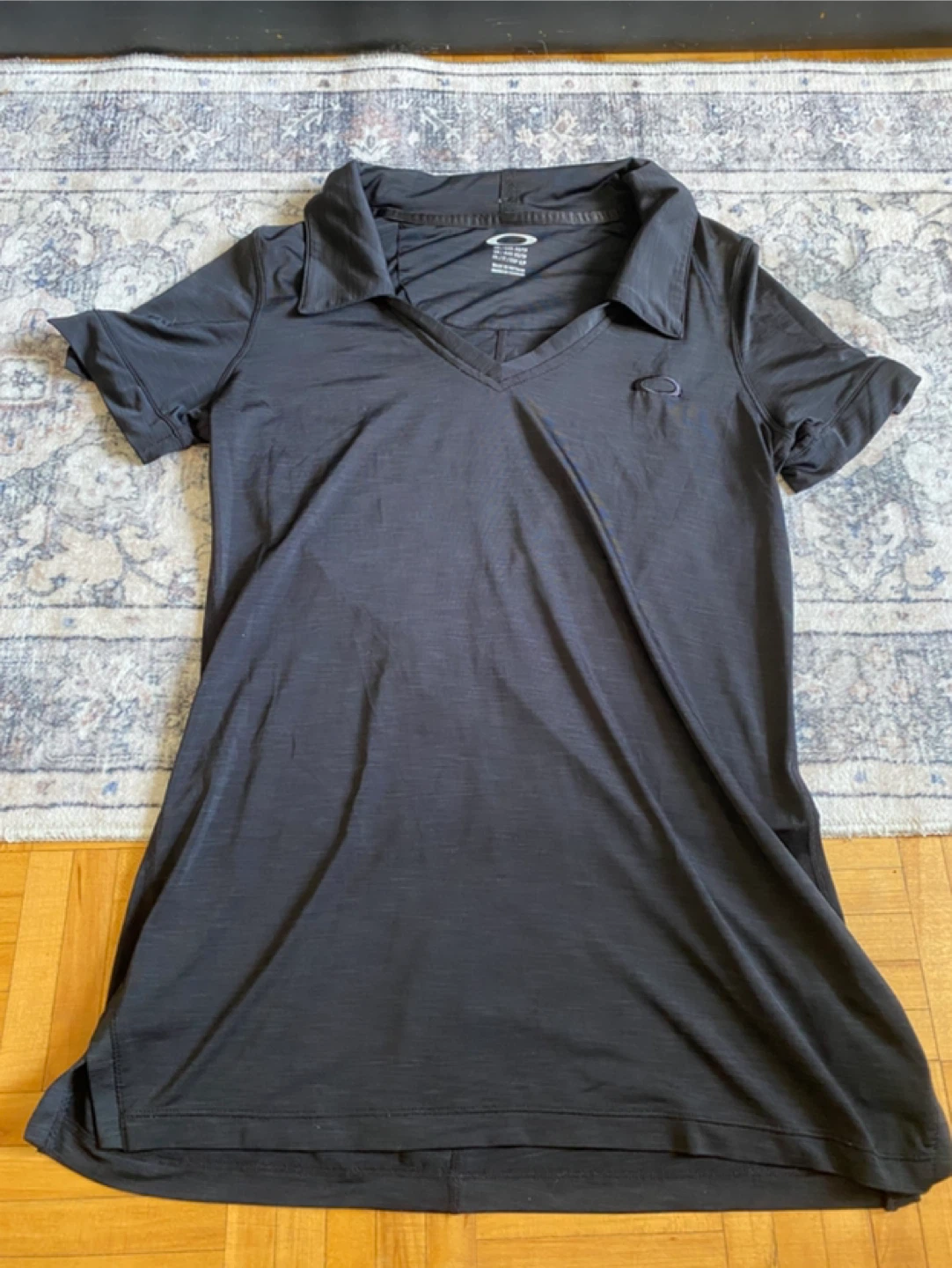 Oakley Black V-Neck Polo Shirt - photo 2