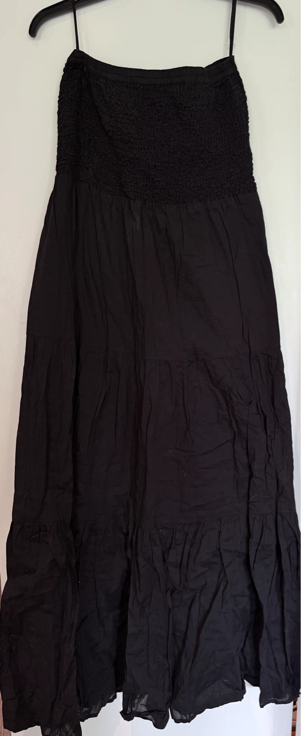 MICHAEL Michael Kors Black Smocked Maxi Dress Size S