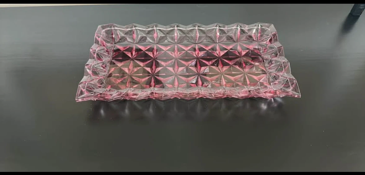 Pink Glass Tray