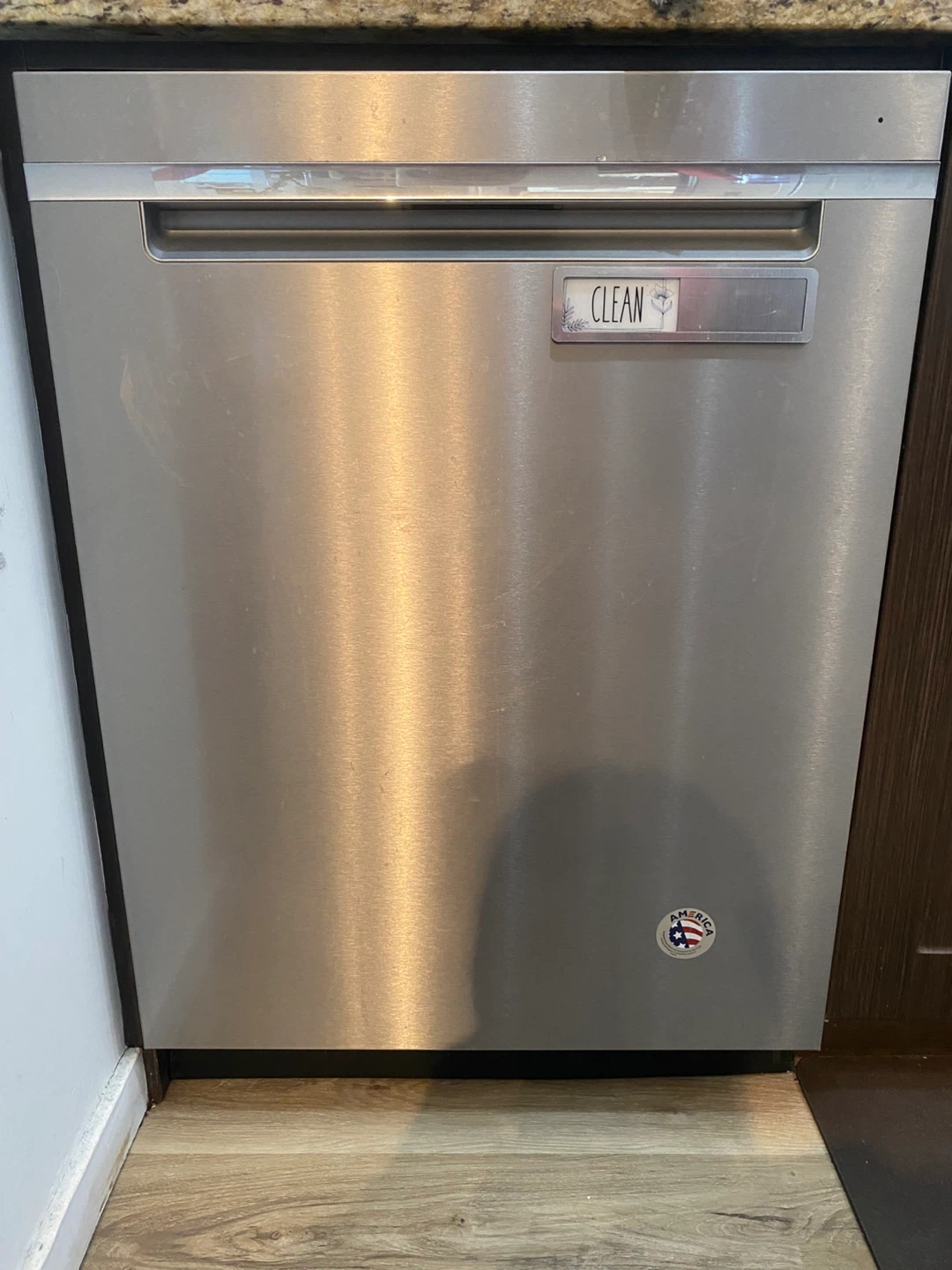 Whirlpool stainless steel dishwasher in good condition.