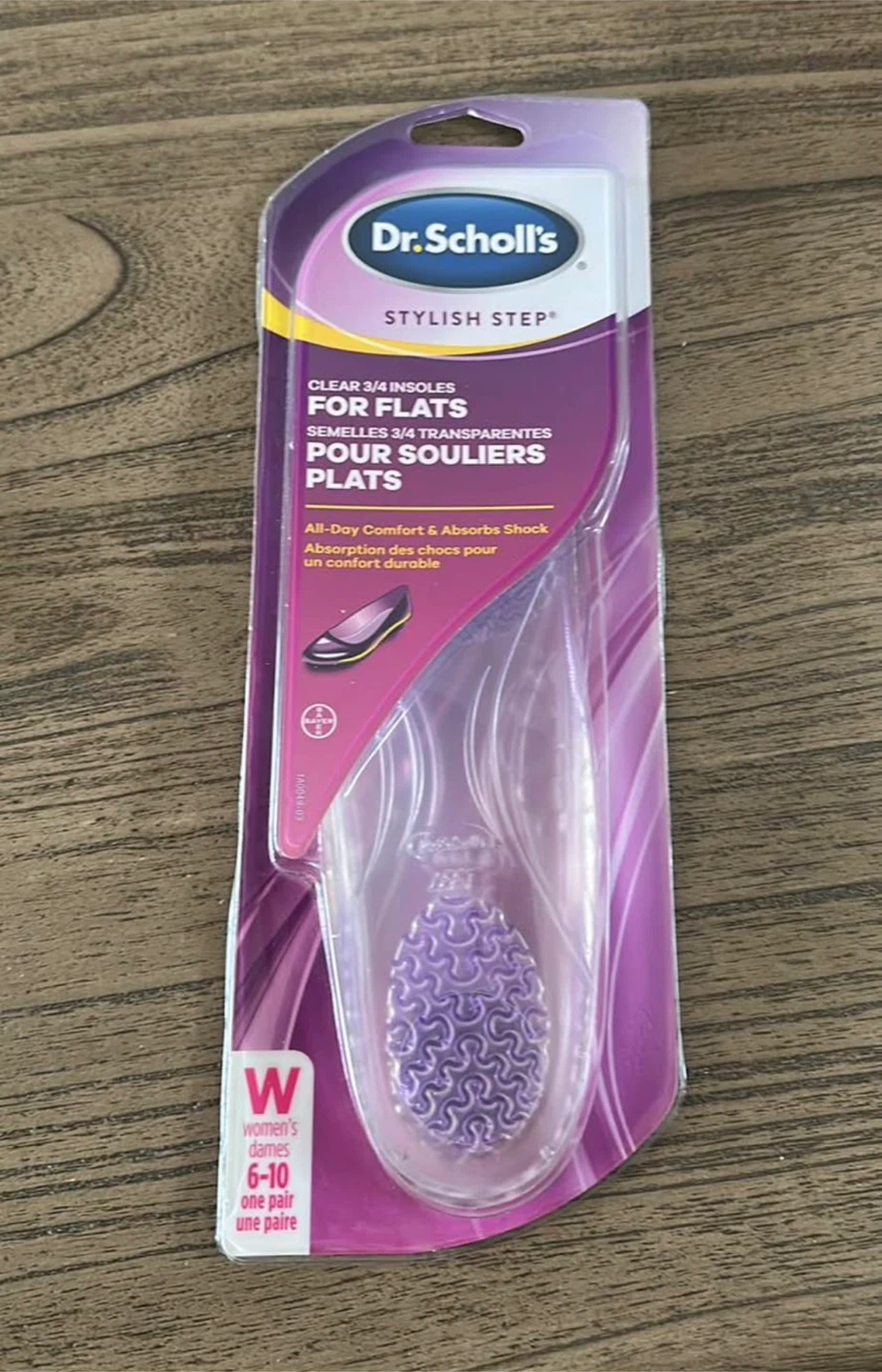 Dr. Scholl's Stylish Step Clear 3/4 Length Insoles for Flats