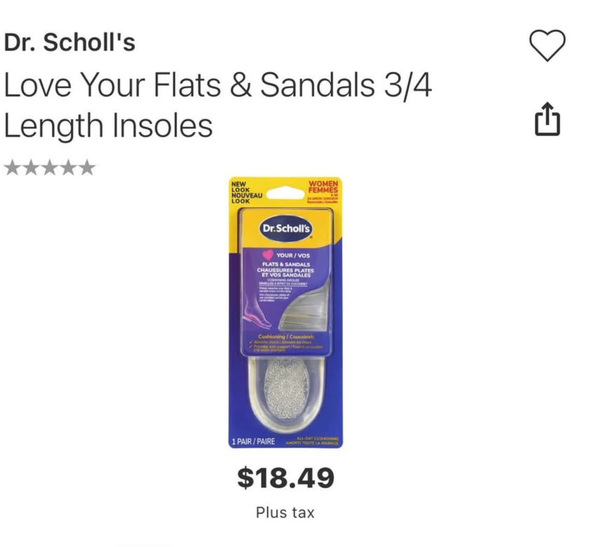 Dr. Scholl's Stylish Step Clear 3/4 Length Insoles for Flats - photo 3