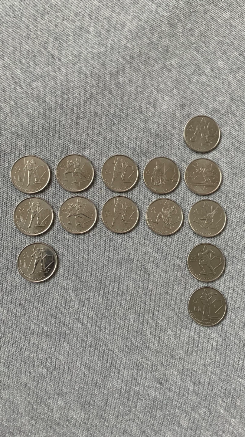 14 Vancouver 2010 Olympics Quarters ~ $0.50 each