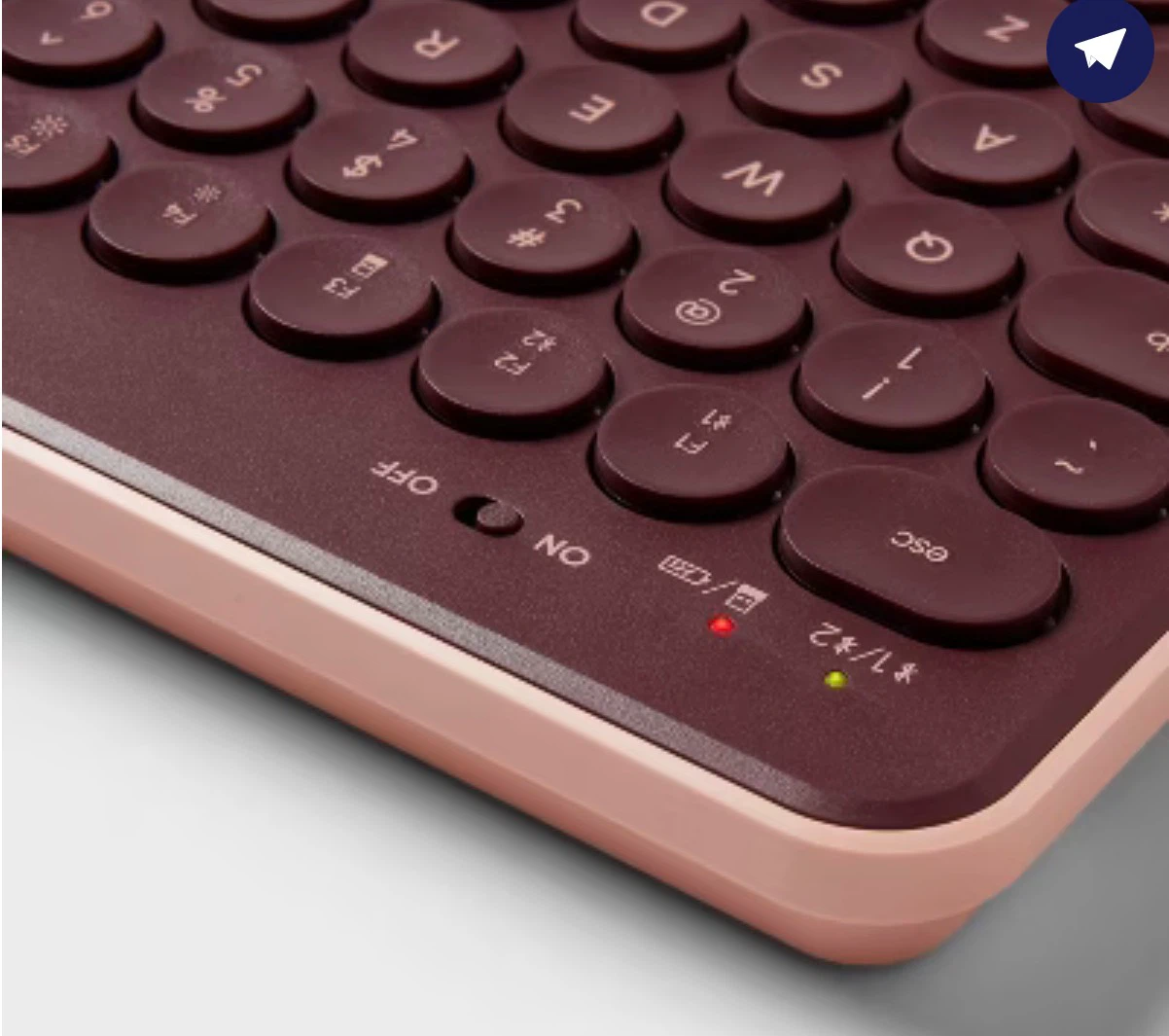 Heyday Compact Wireless Keyboard - Burgundy - photo 3