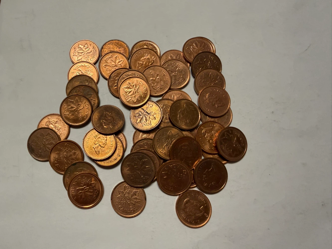 Assorted Canadian Pennies