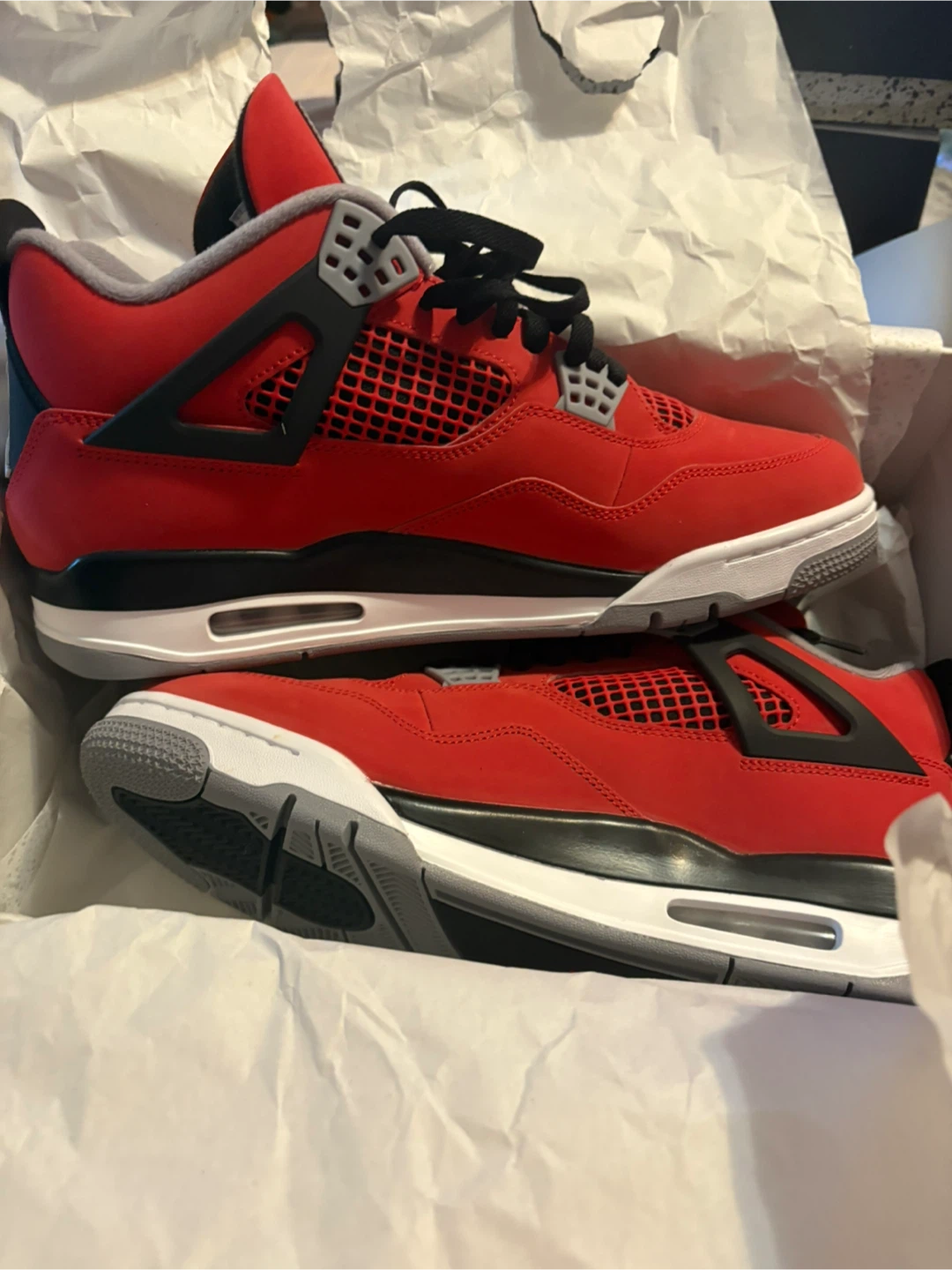 Air Jordan 4 Retro Red/White/Black Men's Shoes - photo 3
